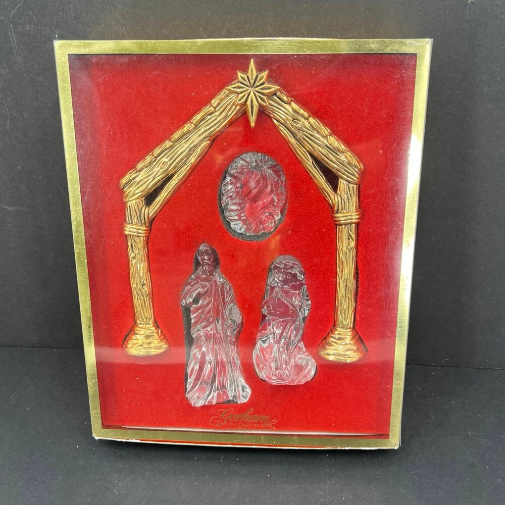 Gorham Lead Crystal Miniature Nativity Set
